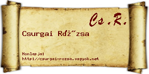 Csurgai Rózsa névjegykártya