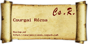 Csurgai Rózsa névjegykártya